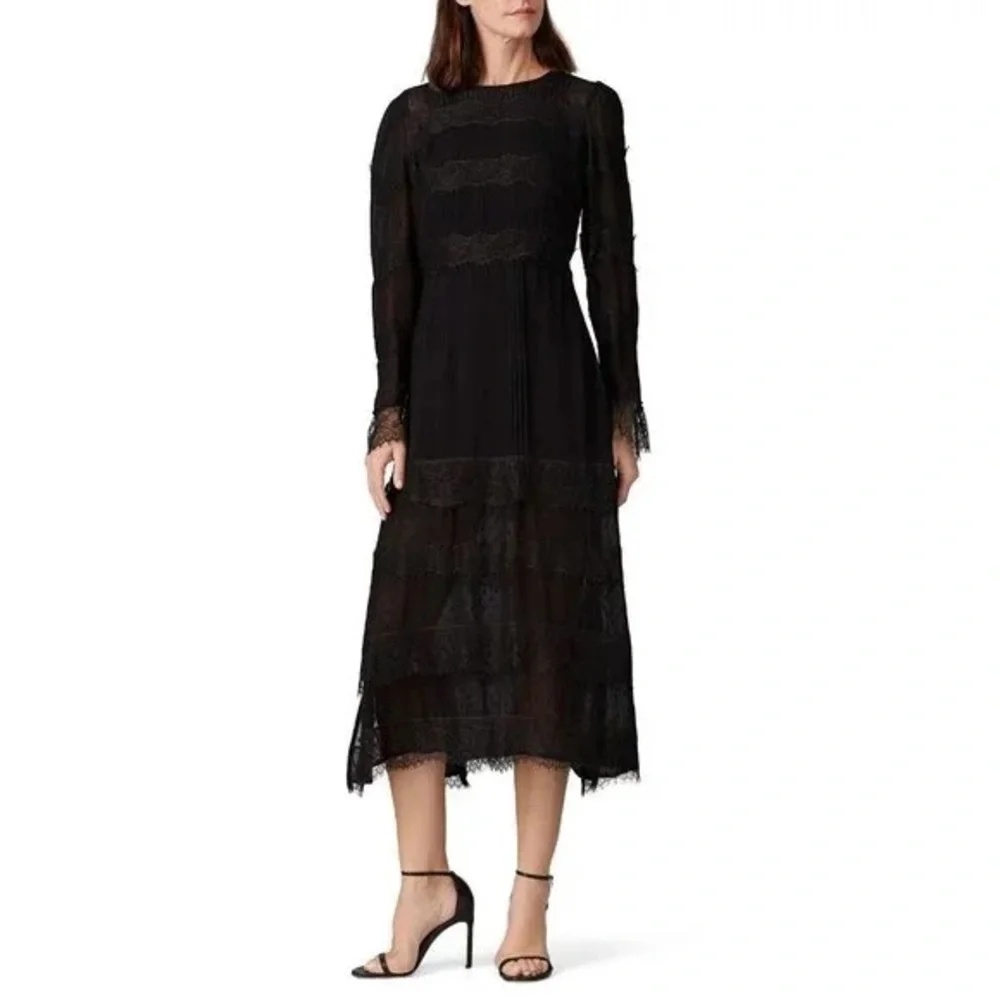 Lace Maxi Dress Black Size Small - Picture 12 of 12